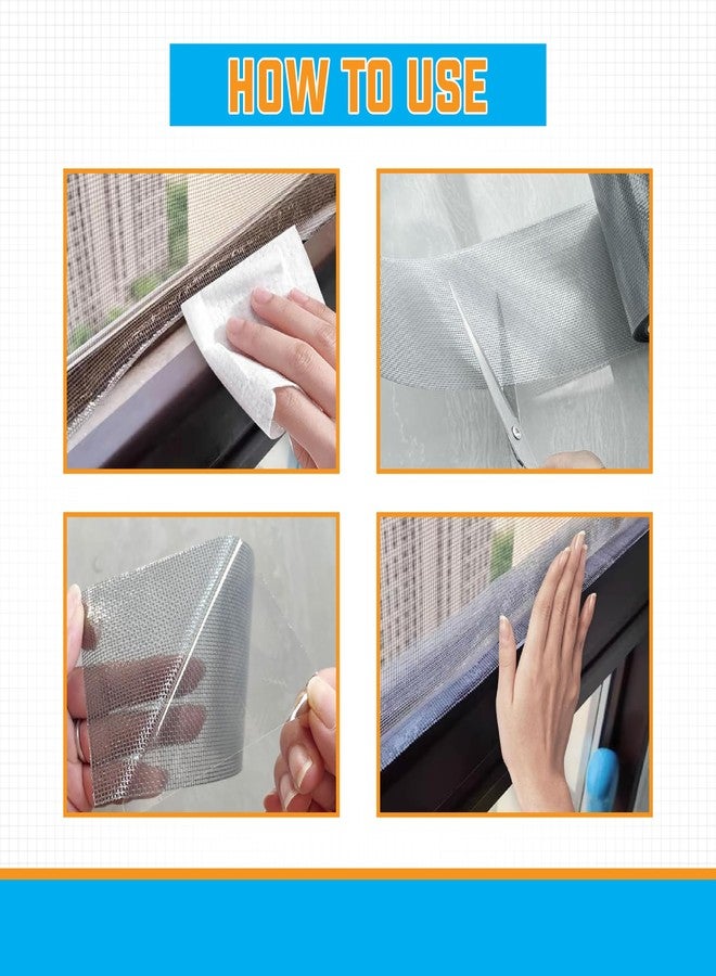 AIPL Mosquito Net Repair Tape | Strong Adhesive & Waterproof Screen Repair Kit | Window & Door Mesh Patch for Tears & Holes | 200cm x 5cm Roll (Pack of 2) - Image 2